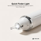 Pawlume quick finder light shining through nail
