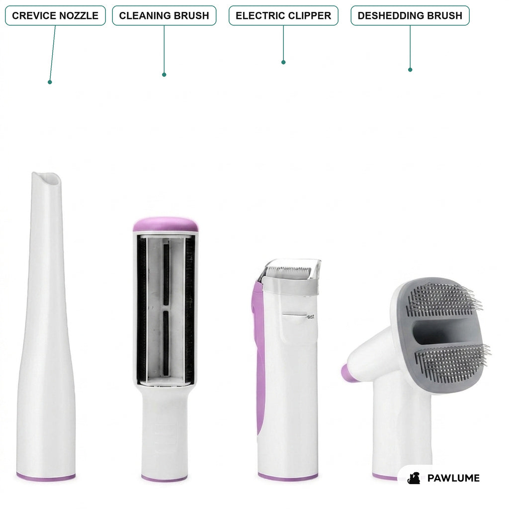 Pawlume grooming vacuum attachment heads