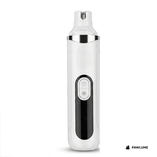 Pawlume Pet Nail Grinder standing upright on a white background
